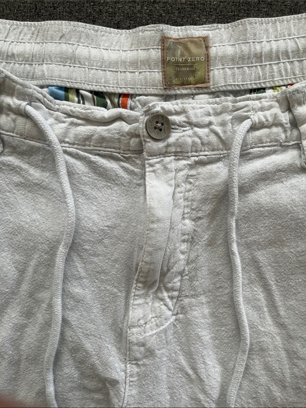Point Zero White Men's Sweatpants with Drawstring